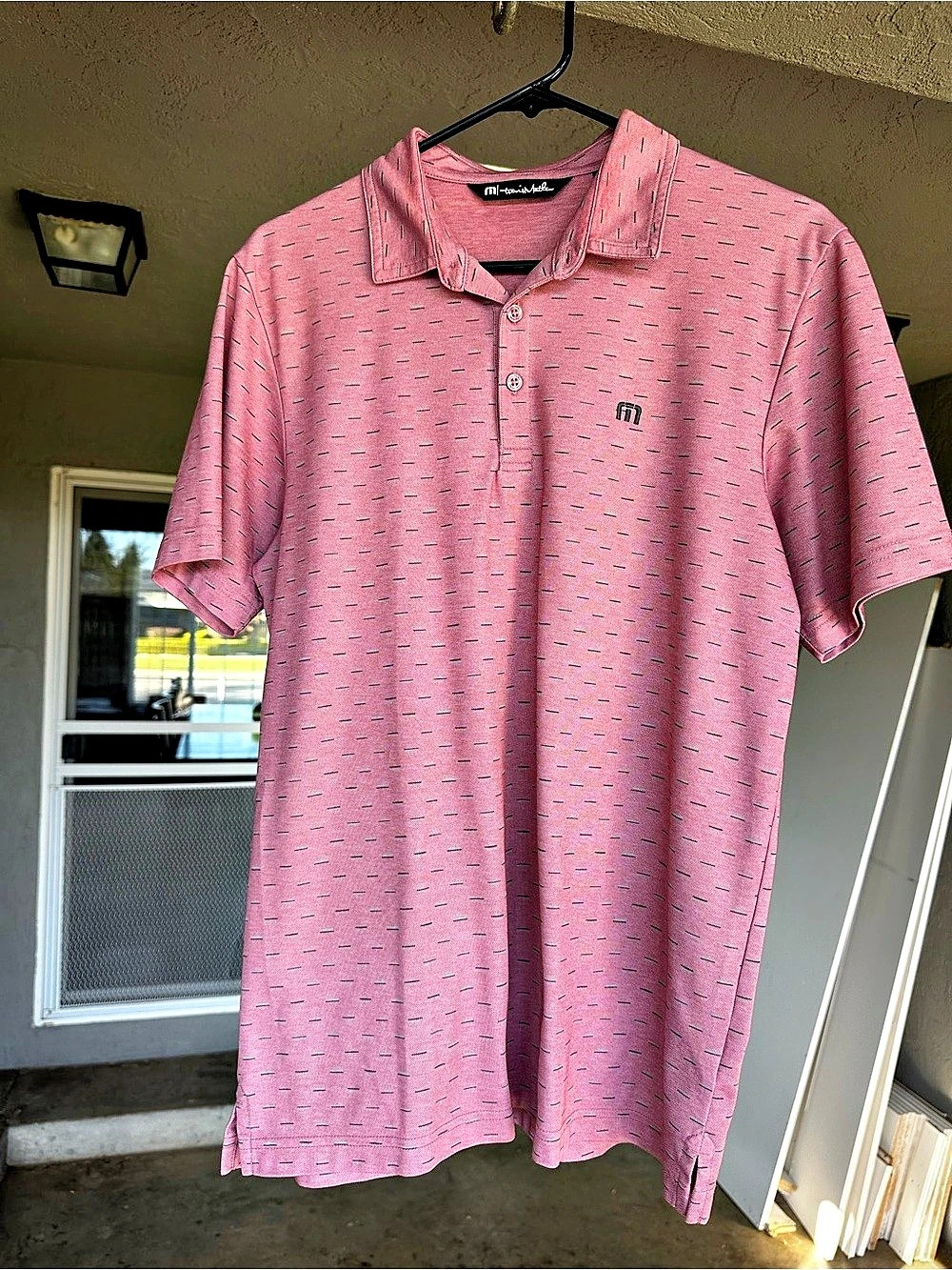 TravisMathew Men's Polo Shirts Bundle in Pink, Black & White